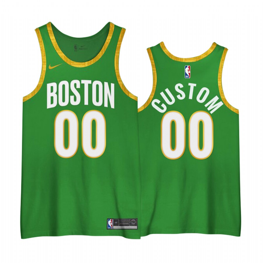 Men's Boston Celtics Custom #00 City Edition 3.0 2020-21 Jersey 2401LXEY